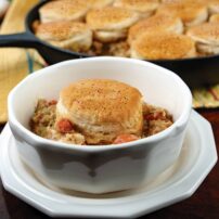 leftover holiday biscuit pot-pie