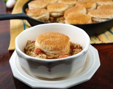 leftover holiday biscuit pot-pie