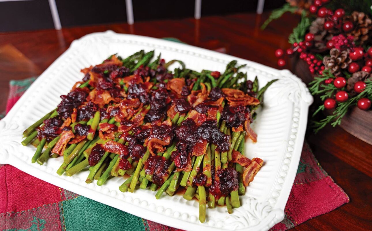 Asparagus with Cranberry Sauce