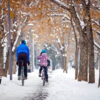 winter bike riding