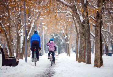 winter bike riding