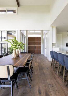 Entry way custom walnut door (Photo courtesy W H Earle Photography)