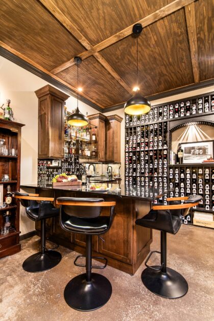 Wine room by Elizabeth Scruggs and Lenneke Driskill of Superior Construction and Design (Photo courtesy Emily Green, Abode Photo Co)