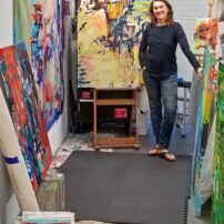 Janice Tayler in her studio