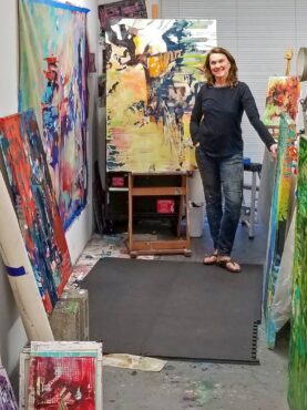 Janice Tayler in her studio