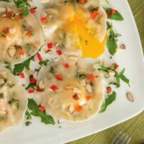 Egg Ravioli with Sage and Almonds