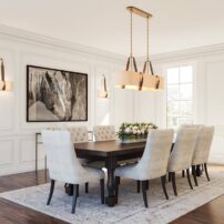 Saratoga oval pendant and matching wall sconces by Hubbardton Forge