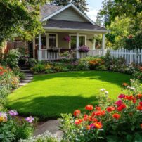 tidy curb appeal front yard