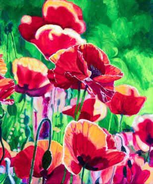 Artwork for this year’s poster “Sunshine Poppies” by Peggy Judd