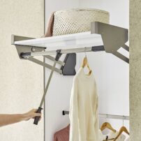 Kesseböhmer Conero pull-down closet rod with integral shelf hardware (shelf not included)