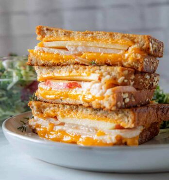 Chicken and Apple Grilled Cheese Sandwiches