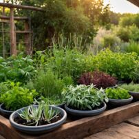 vegetables grown in pots