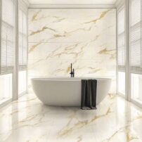 Sculpture Gold porcelain slab by Wonder Porcelain
