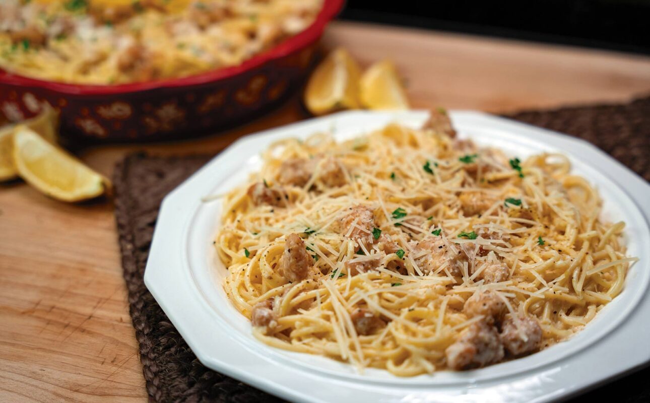 Lemon Chicken Spaghetti