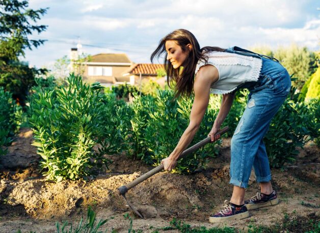 gardener stretching