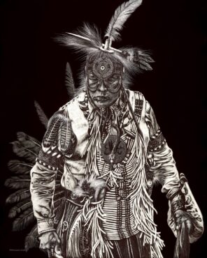 “Pow Wow,” 16-by-20