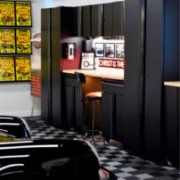 HIDE IT: Homes have a lot of "mechanical" items, and Johnson opted for a mechanical room to keep them all hidden. The room features a washer and dryer, dog-washing station, furnace, water heater, and well filters.