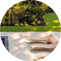 THE PERFECT LAWN Landscape design is by Natalie Middleton Design. Landscape installation by S&E Landscaping Services. Artificial Turf by Global Syn-Turf.